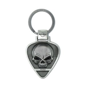 Skull Guitar Pick Keychain