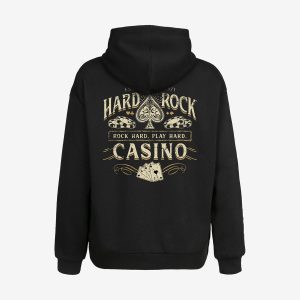 Adult Fit Casino Full Zip Hoodie in Black