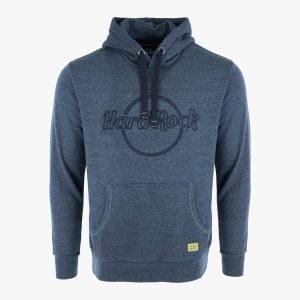 Adult Fit Raised Embroidered Logo Hoodie in Denim Blue