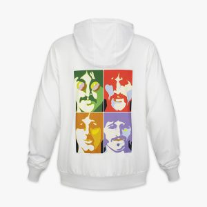 The Beatles Portrait UPF Hoodie in White