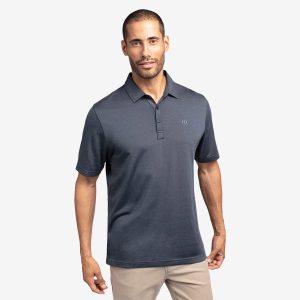 Travis Mathew x Hard Rock Zinnia Collar Stay Polo in Vintage Indigo